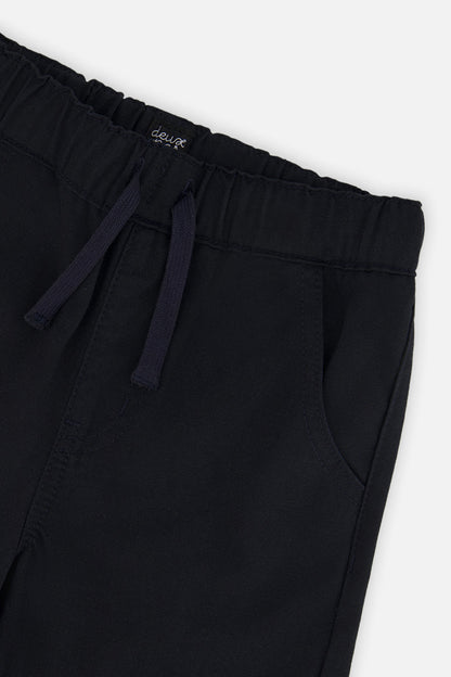 Twill Pants With Cargo Pockets Dark Blue