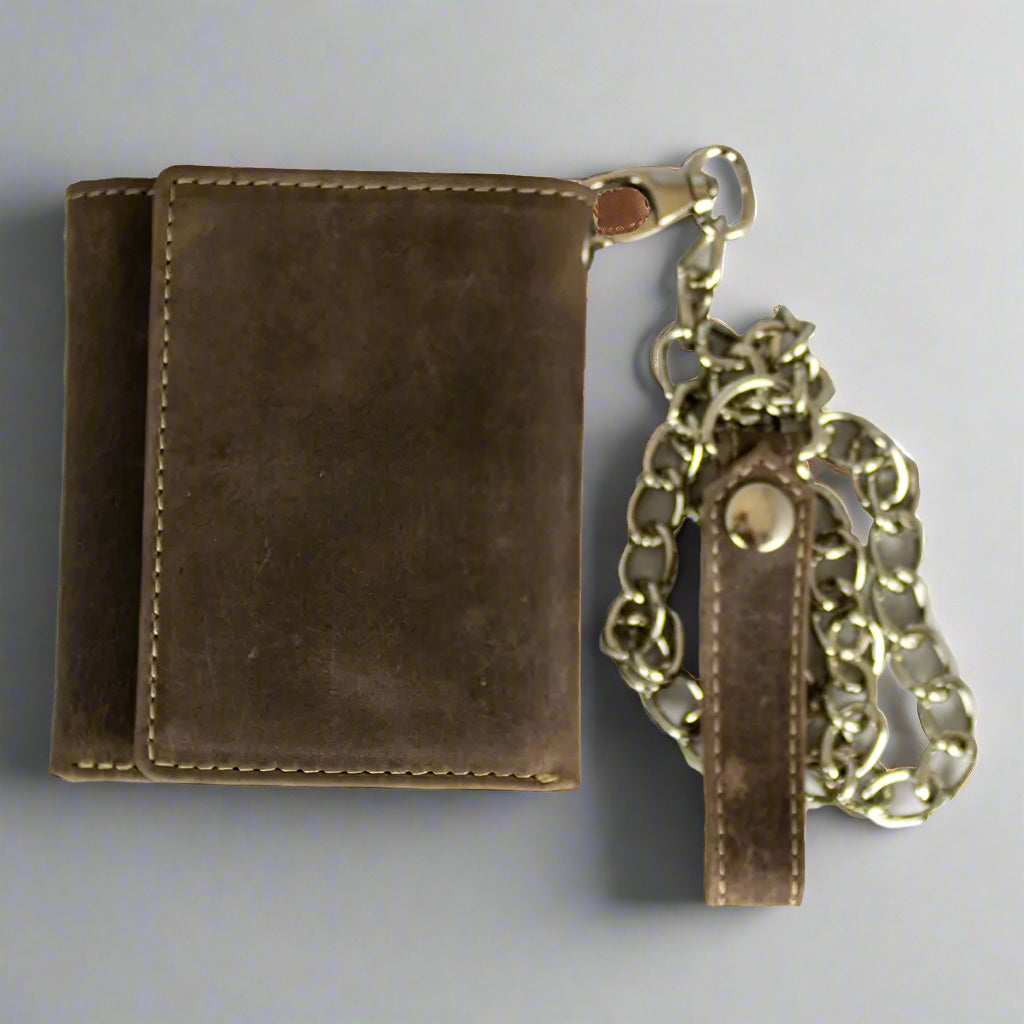 Portefeuille JBG International Hunter Chain en cuir avec protection RFID pour homme
