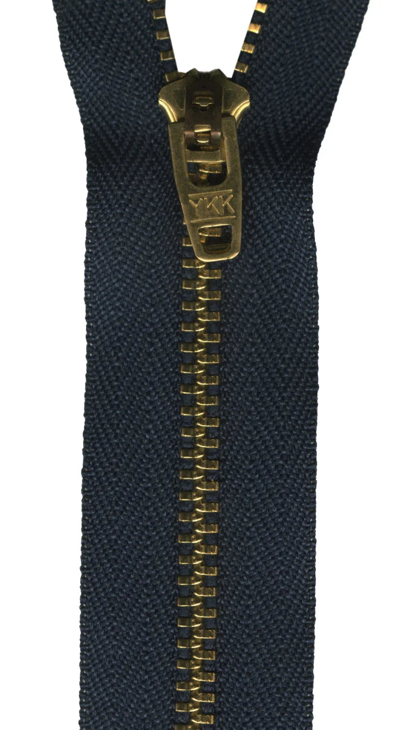 6" Metal Jean Zipper - Navy