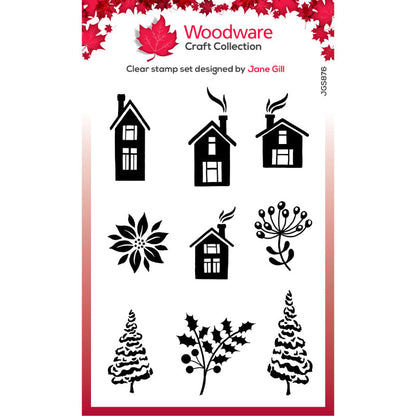 Woodware Clear Singles Paintable Baubles Home Fillers 4 in x 6 in Stamp Set