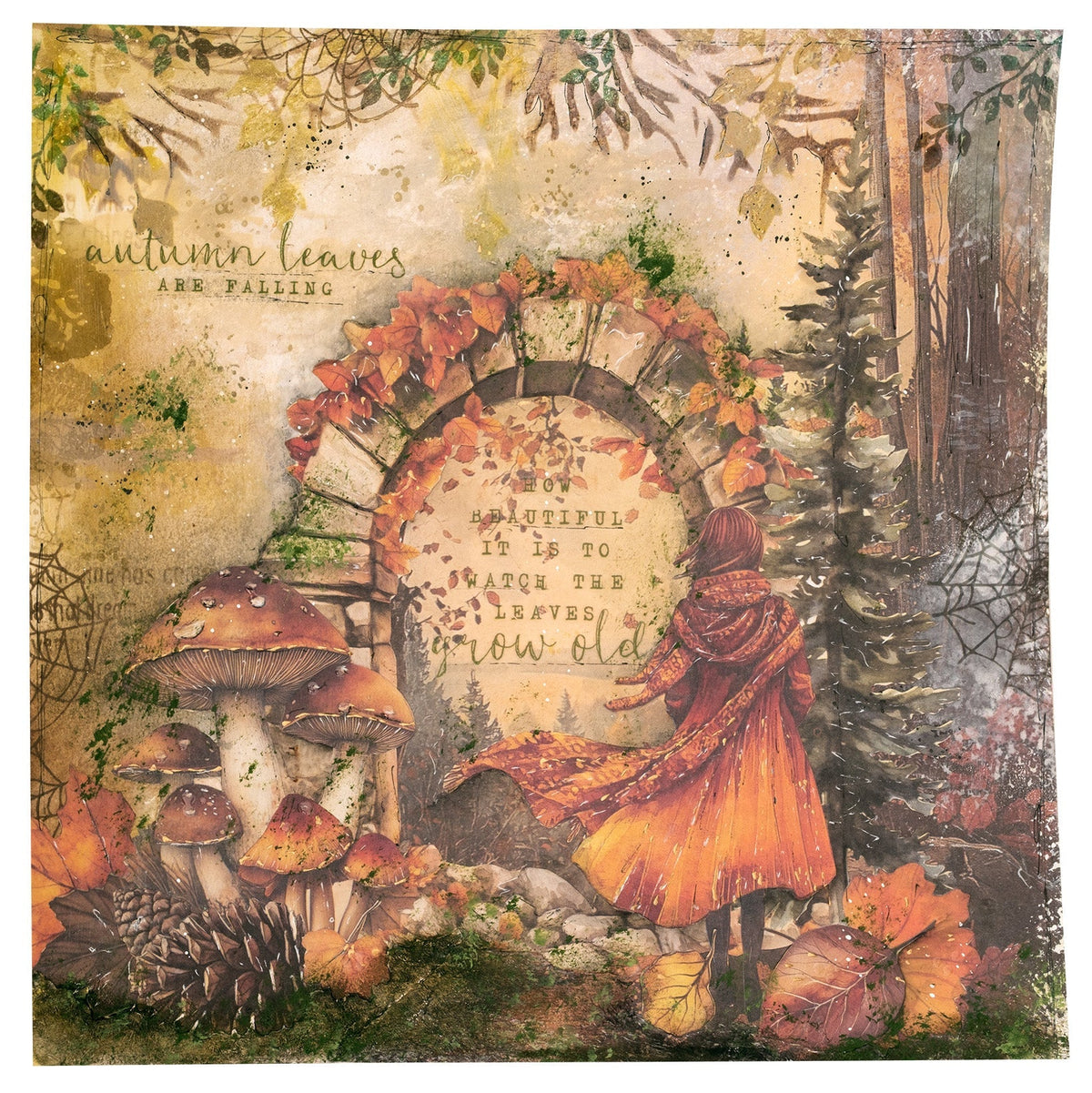 JMA Masque Sentier d'Automne, 4 Masques Automne Dans Les Bois 1 Pièce