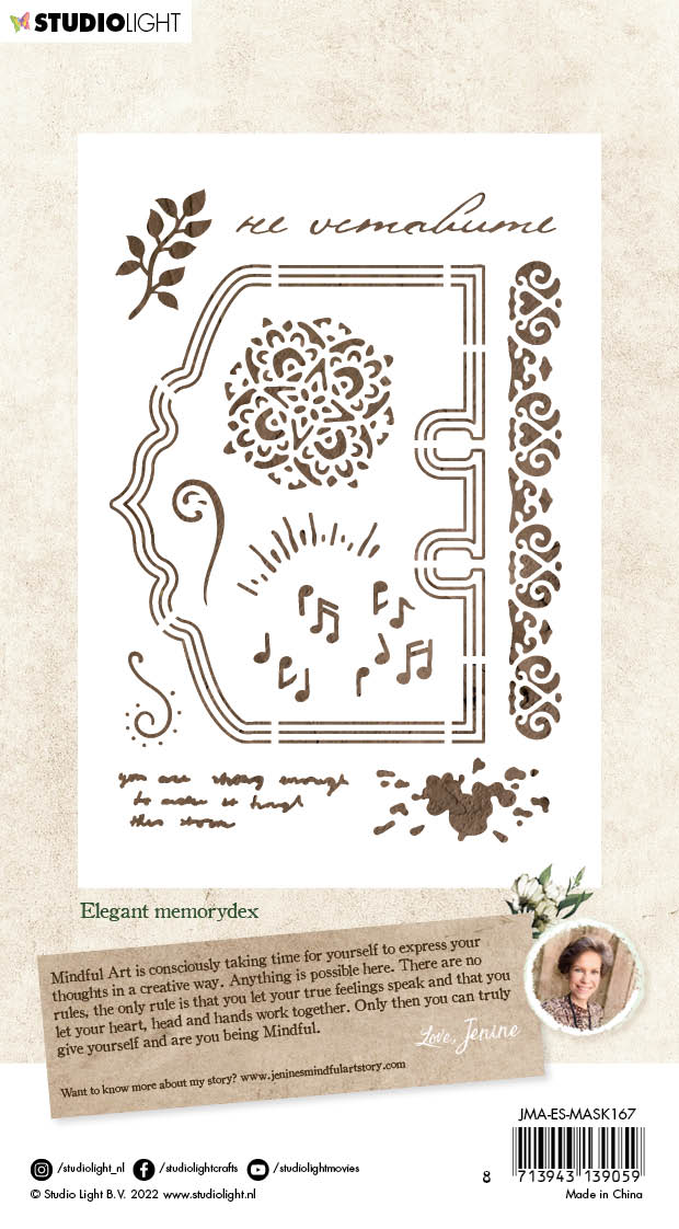JMA Masque Élégant Memorydex Essentials 105x148x1mm 1 PC n°167