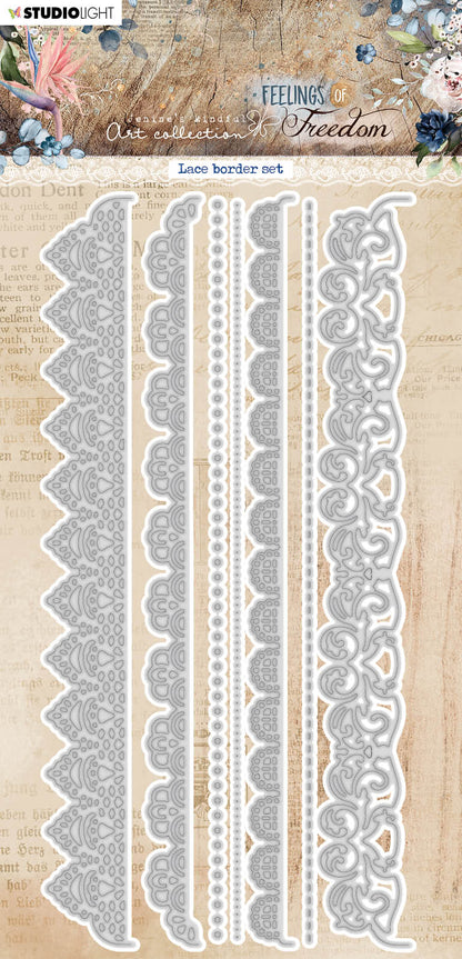 JMA Matrice de Découpe Dentelle Bordure Sentiments de Liberté 103x210x1mm 7 PC nr.515