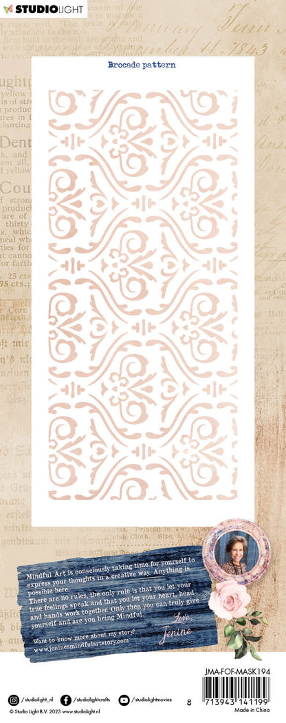 JMA Masque Motif Brocart Sentiments de Liberté 105x210x1mm 1 PC n°194