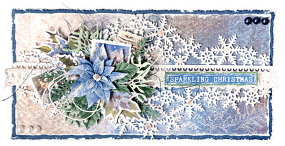 JMA Matrice de découpe Flocon & Poinsettia Noël Vintage 105x210x1mm 15 PC nr.719