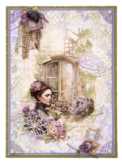 JMA Tampon Transparent Pivoine Intemporelle Rêves Victoriens 12 pièces