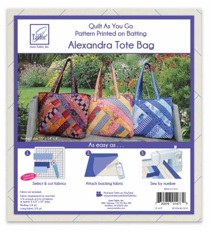 Quilt As You Go - Tote Bag Alexandra Design - June Tailor