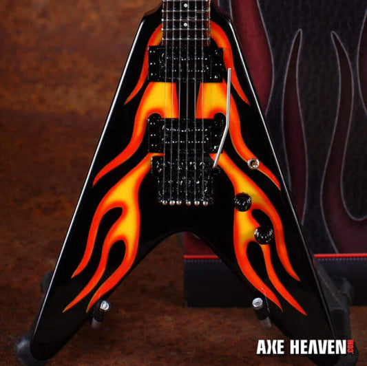 Réplique Miniature de Guitare James Hetfield Hot Rod Flames V Objet de Collection