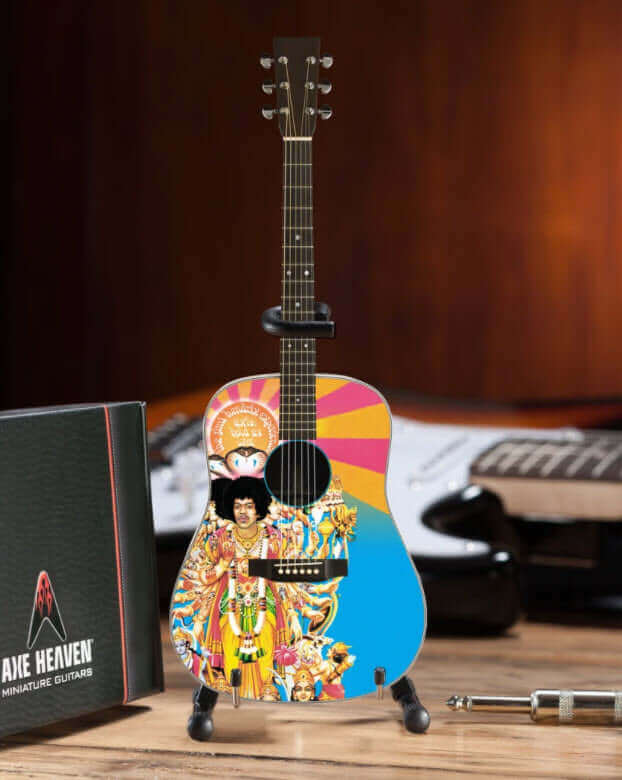 Maquette de guitare acoustique miniature Jimi Hendrix AXIS Bold As Love