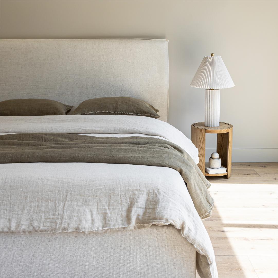 Lit plateforme de rangement Watkins – Crème