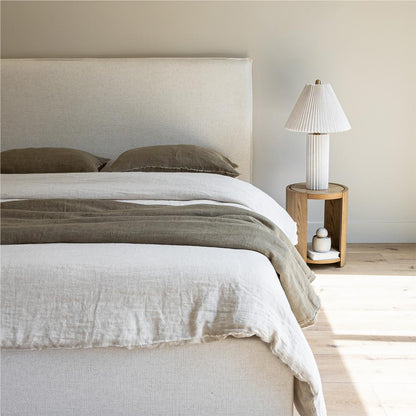 Lit plateforme de rangement Watkins – Crème