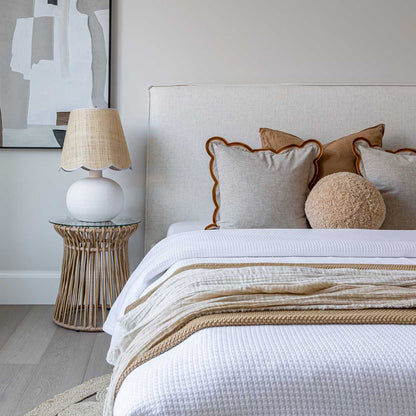 Lit plateforme de rangement Watkins – Crème