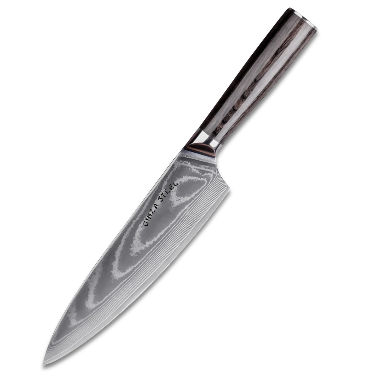 LUCIA 20 | Couteau de Chef en Acier 8Cr18Mov / Manche en Bois de Pakka
