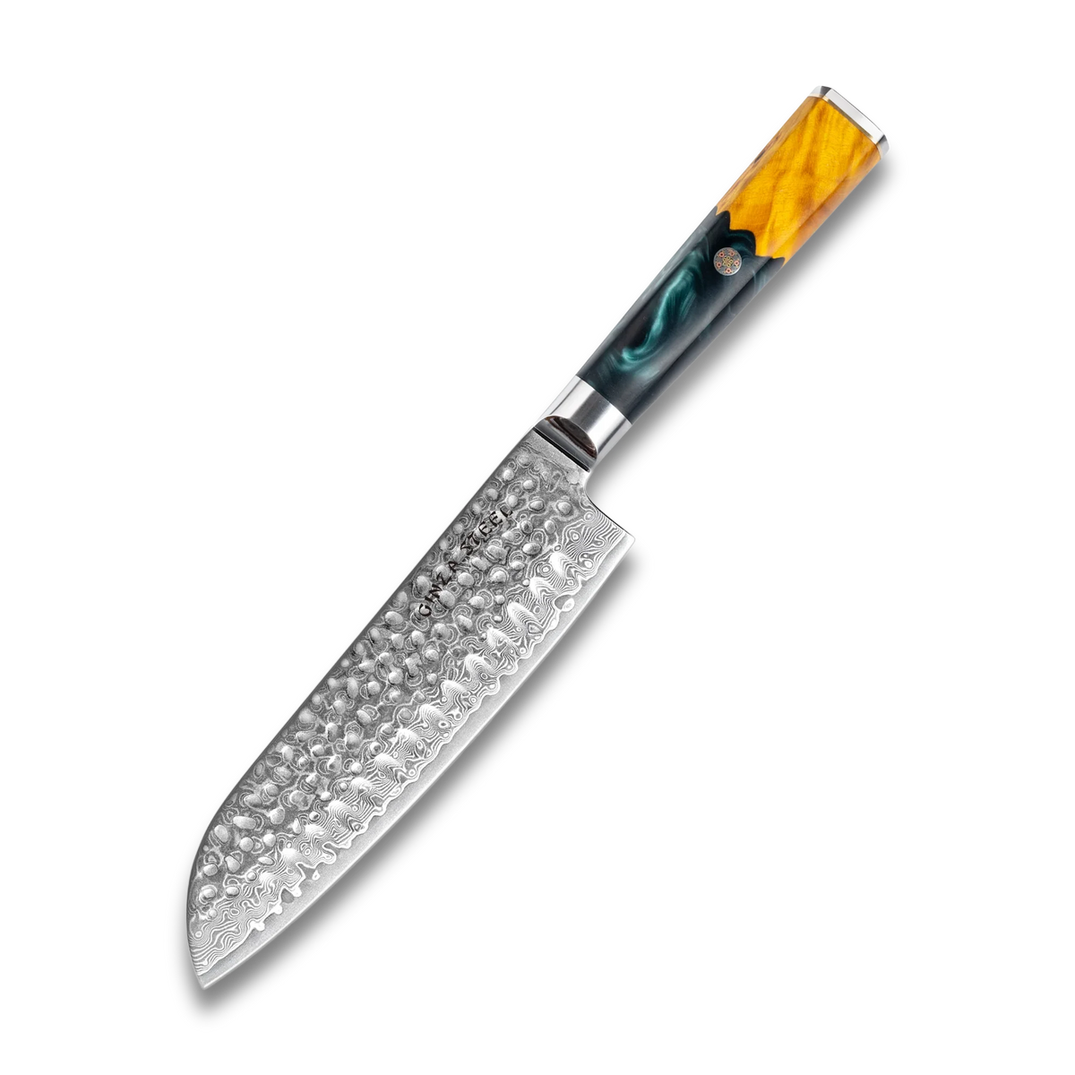 Kaze Katana Santoku Knife 7″ | Damascus Steel by Ginza Steel
