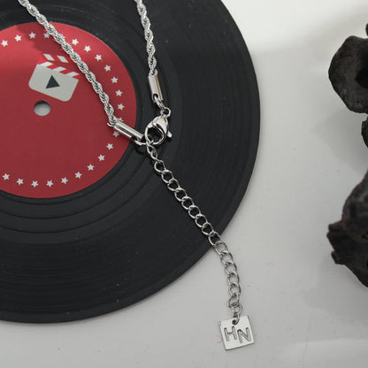 KIRA: Rope Chain Silver Necklace 20 Inches
