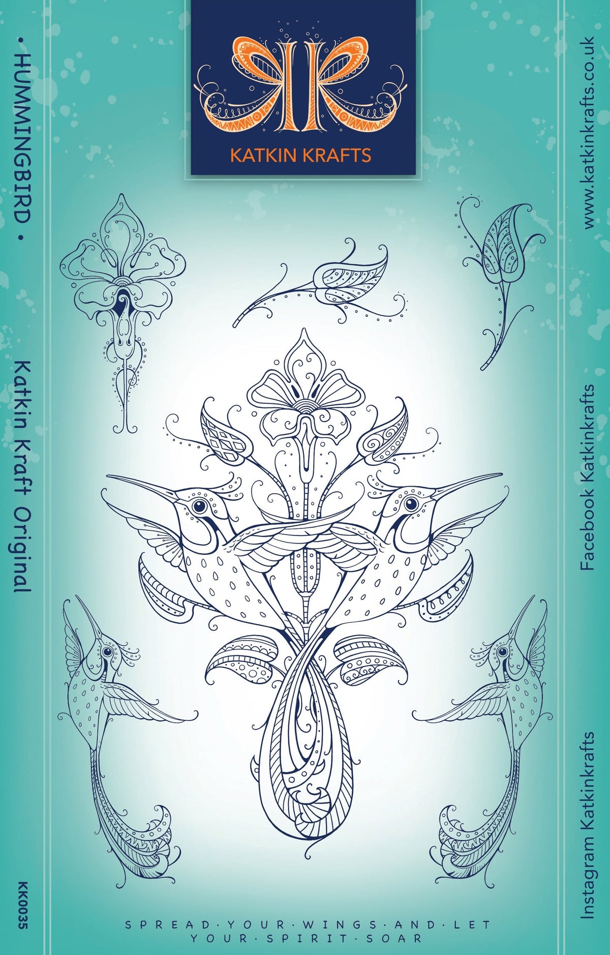 Tampons transparents Katkin Krafts Colibri 6 x 8 po