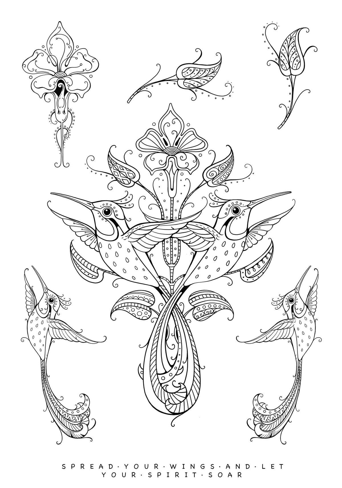 Tampons transparents Katkin Krafts Colibri 6 x 8 po