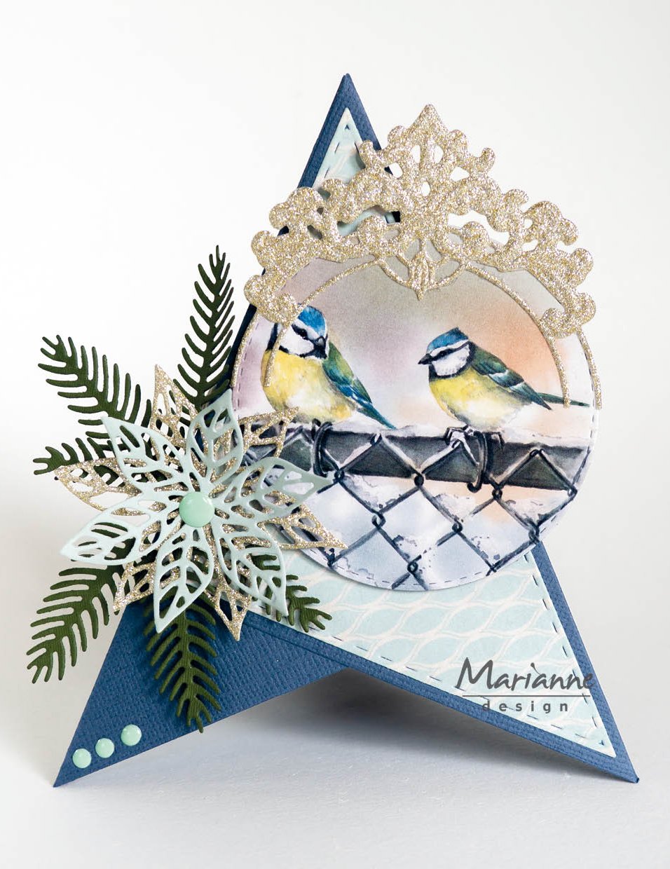 Marianne Design Feuille à découper A4 - Mattie's Mooiste Oiseaux en hiver