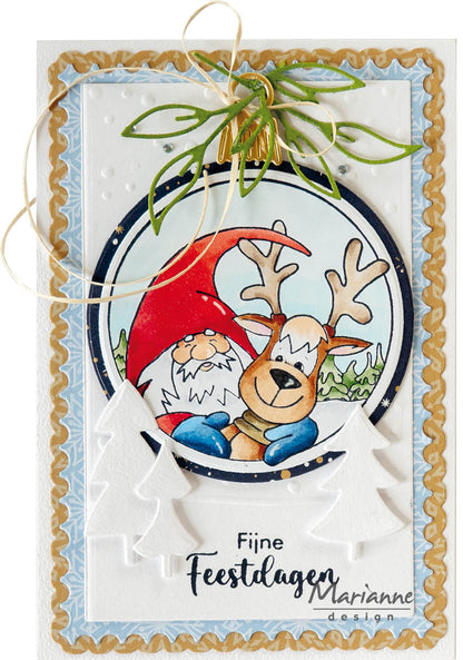 Tampon transparent Marianne Design - Gnome et Cerf de Hetty