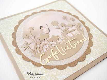Marianne Design A4 Cutting Sheet - Condolence - Orchid
