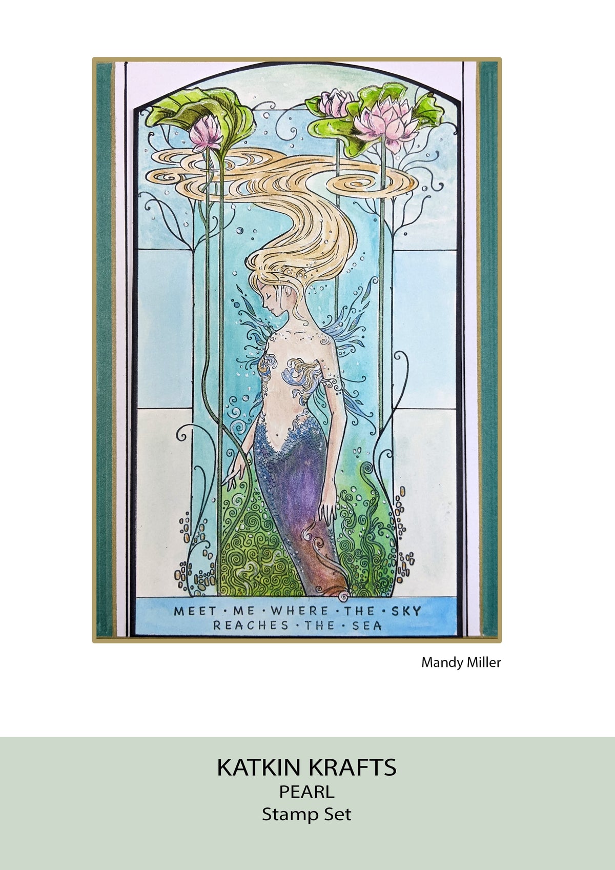 Katkin Krafts Pearl 6 in x 8 in Clear Stamp Set