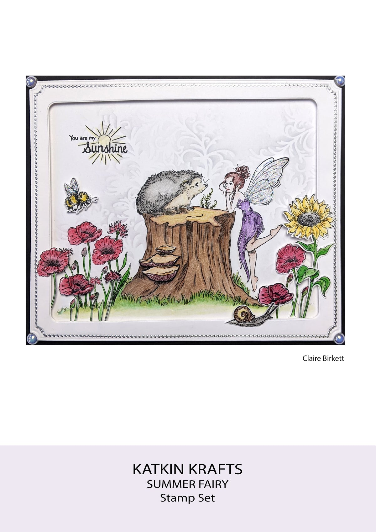 Katkin Krafts Summer Fairy Set de Timbres Transparents 6 po x 8 po