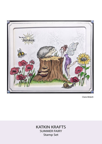 Katkin Krafts Summer Fairy Set de Timbres Transparents 6 po x 8 po