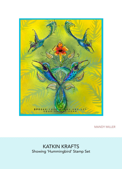 Tampons transparents Katkin Krafts Colibri 6 x 8 po