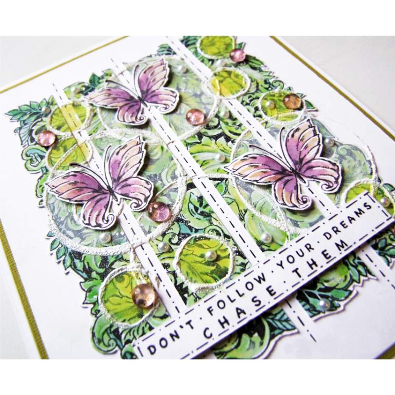 Tampons transparents Katkin Krafts Beautiful Leaves 6 po x 8 po