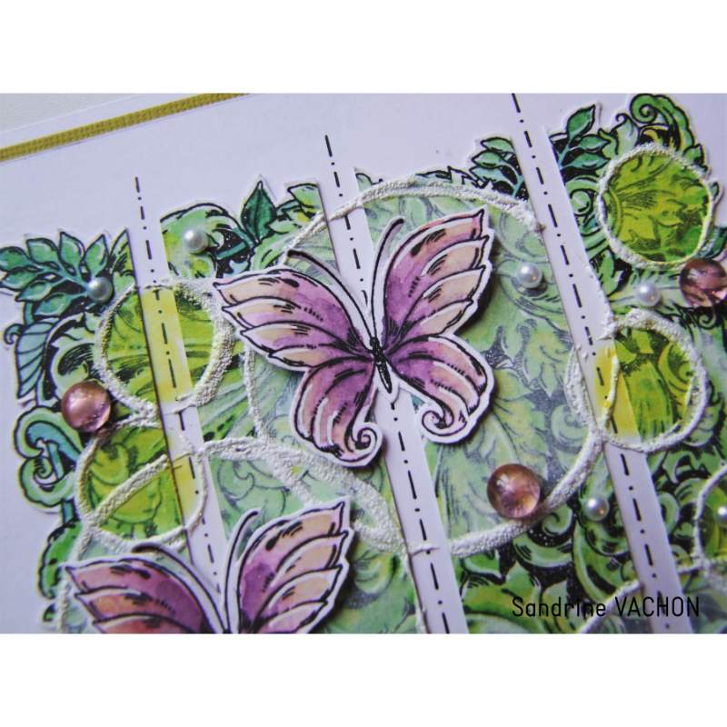 Tampons transparents Katkin Krafts Beautiful Leaves 6 po x 8 po