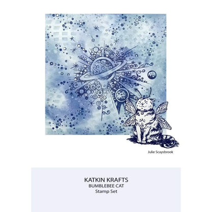 Katkin Krafts Fly Me To The Moon Jeu de tampons transparents 6 po x 8 po