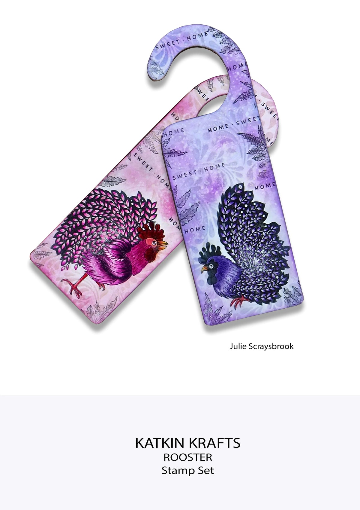 Katkin Krafts Le Coq, lot de tampons transparents 6 po x 8 po