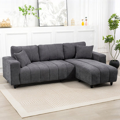 Sectionnel réversible Wilshere avec méridienne modulable - Gris