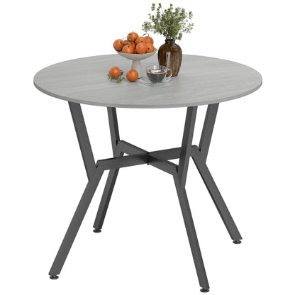 Table de salle à manger ronde Ainsley 35" avec structure en acier - Gris