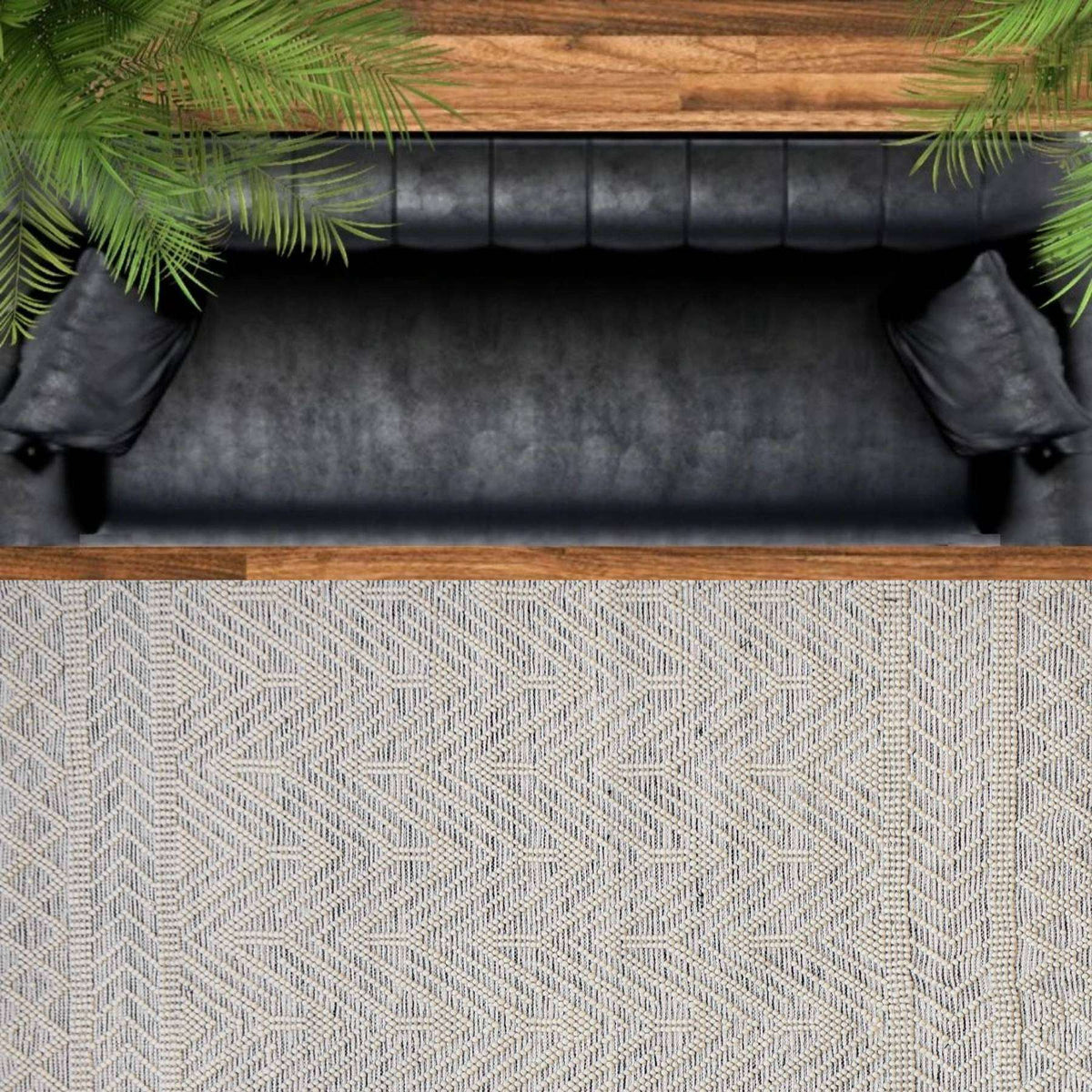 Tapis Leda en laine tressée 6x9