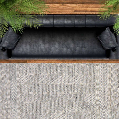 Tapis Leda en laine tressée 6x9