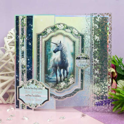 Rêves de Licorne Acétate Luxe Effet Feuille d'Or