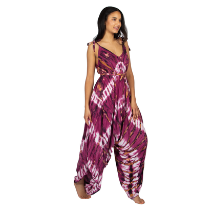 Combishort Tie & Dye Style Hippie Violet