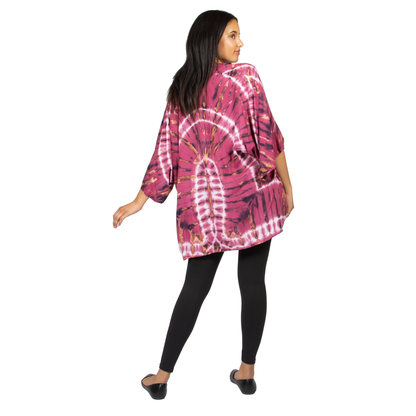Kimono court tie-dye violet style hippie
