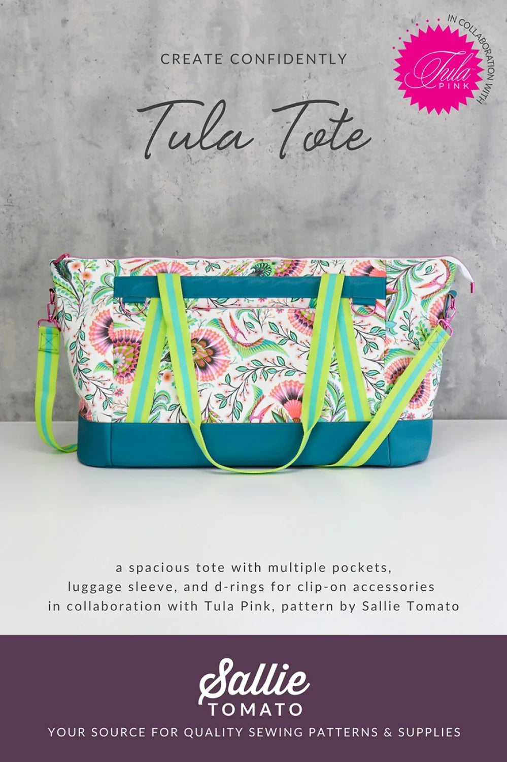 Sallie Tomato - Tula Tote Paper Pattern