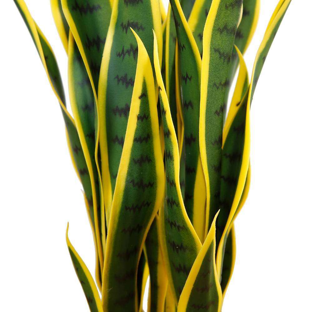 Luis Artificial Snake Sansevieria Yellow & Green Potted Plant 26"