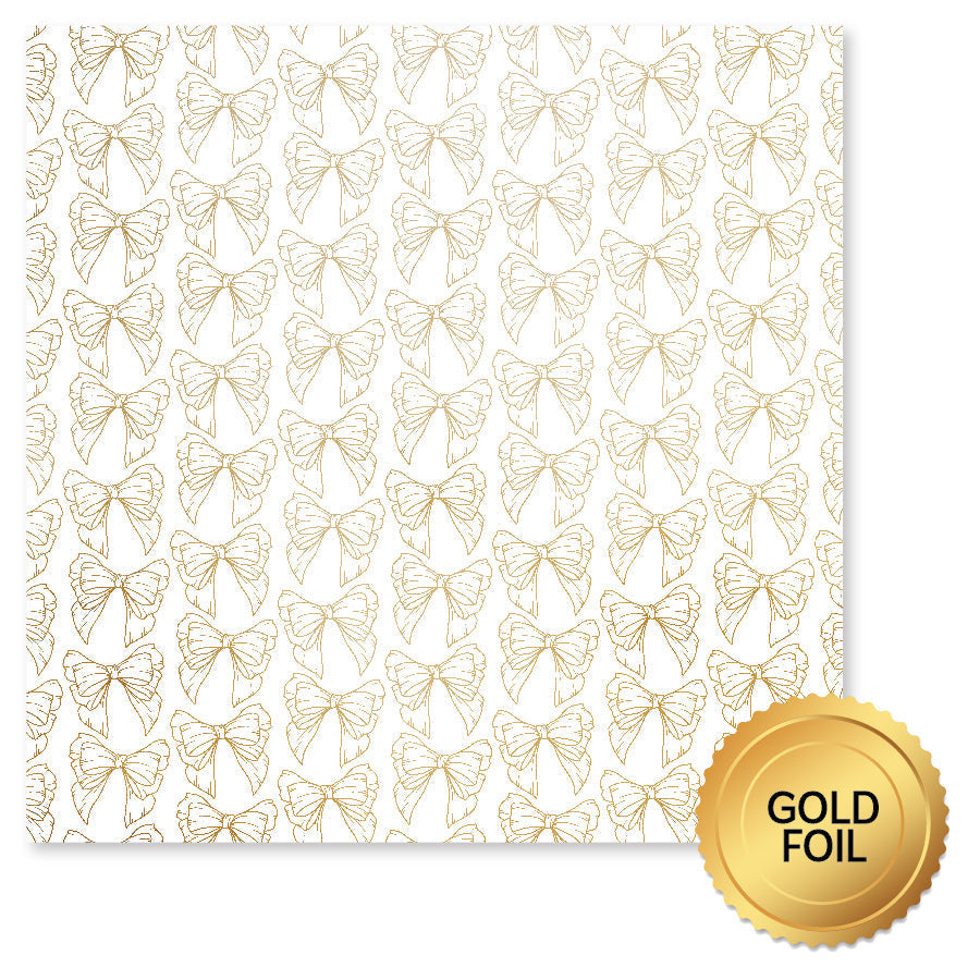 Papier 30x30 cm Lavande et Roses, feuille d'or (Paquet de 6) 32235