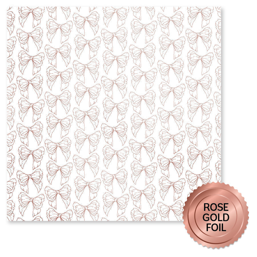Papier 30x30 cm Lavande et Roses Rose Gold Foil (Lot de 6) 32211