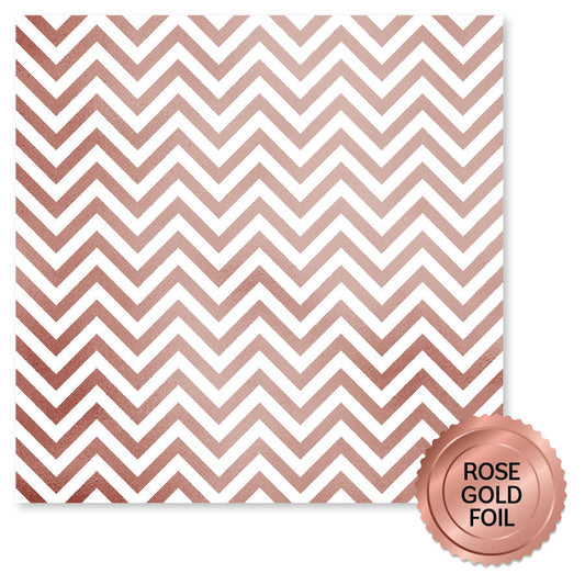 Papier 30x30 cm Rose Gold Foil Lavande et Roses (Paquet de 6) 32214