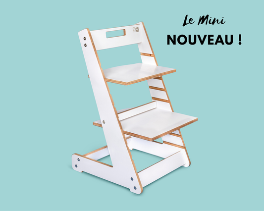 Chaise haute évolutive en bois pour enfants - Le Mini Evolue