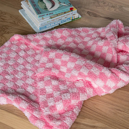 Couverture pour tout-petit à carreaux imprimés Cotton Candy