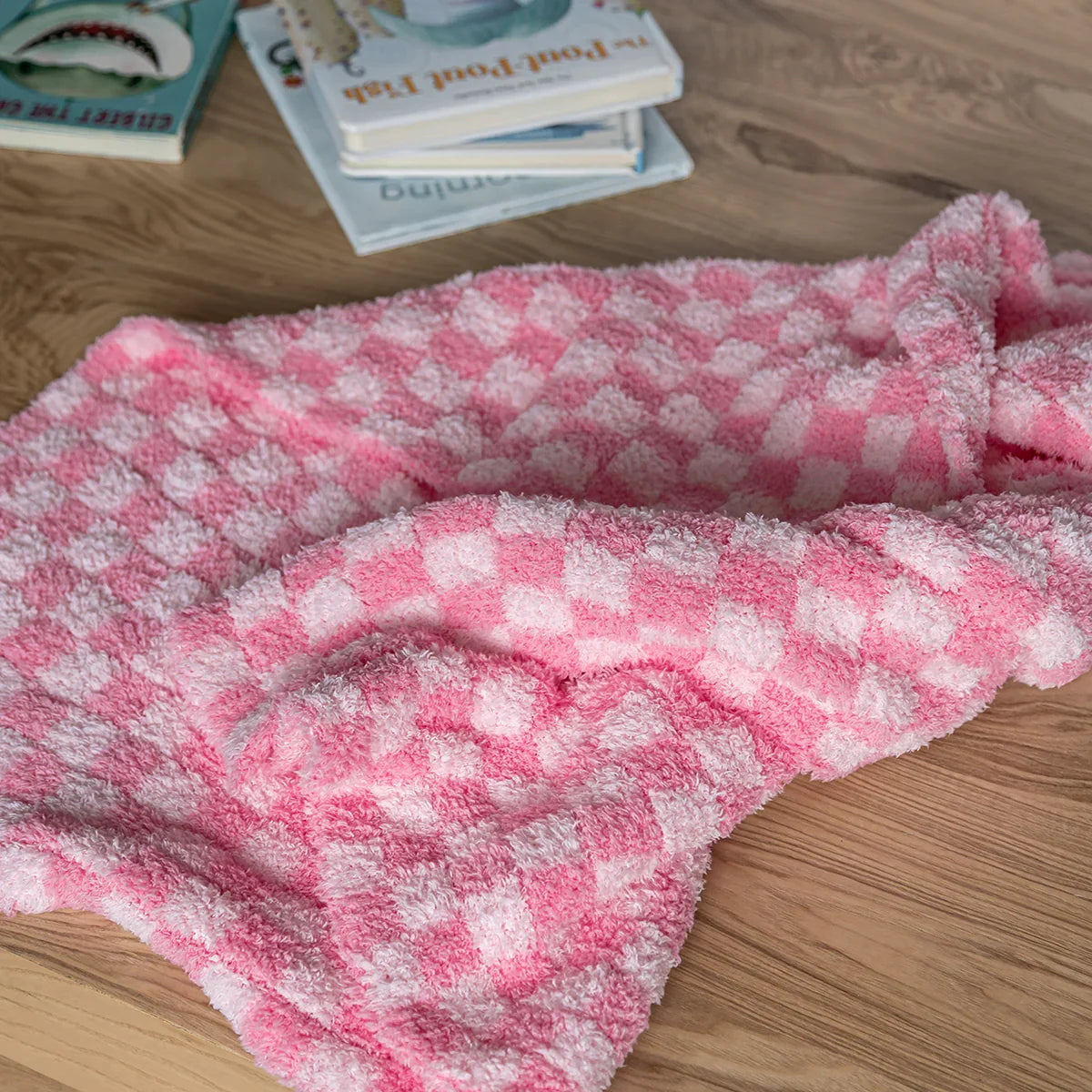 Couverture pour tout-petit à carreaux imprimés Cotton Candy