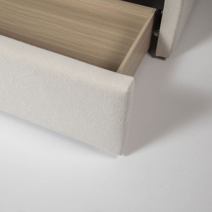 Lit Angie tiroir de rangement moderne – Crème