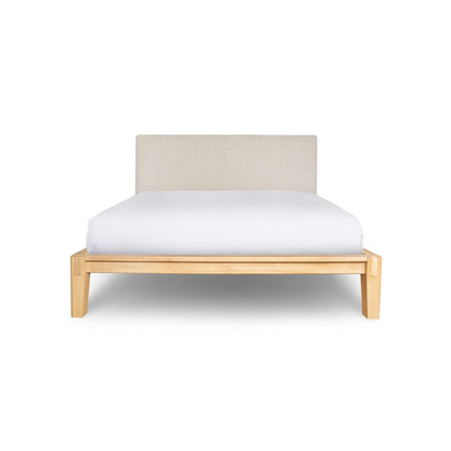 Lit King rembourré sans outils Luna - Beige