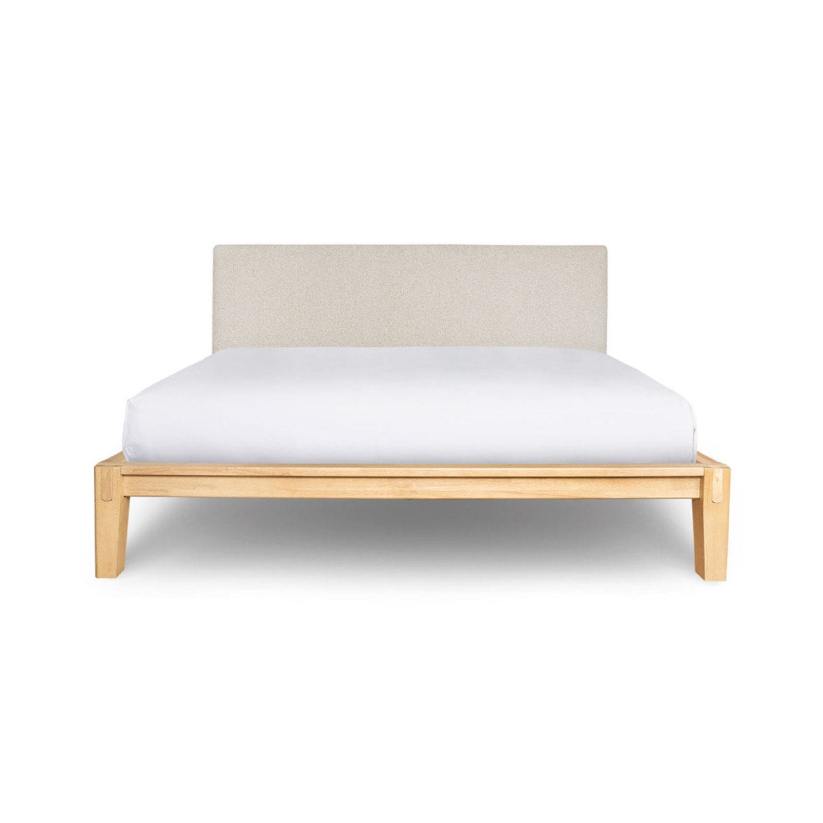 Lit double rembourré Luna sans outils - Beige
